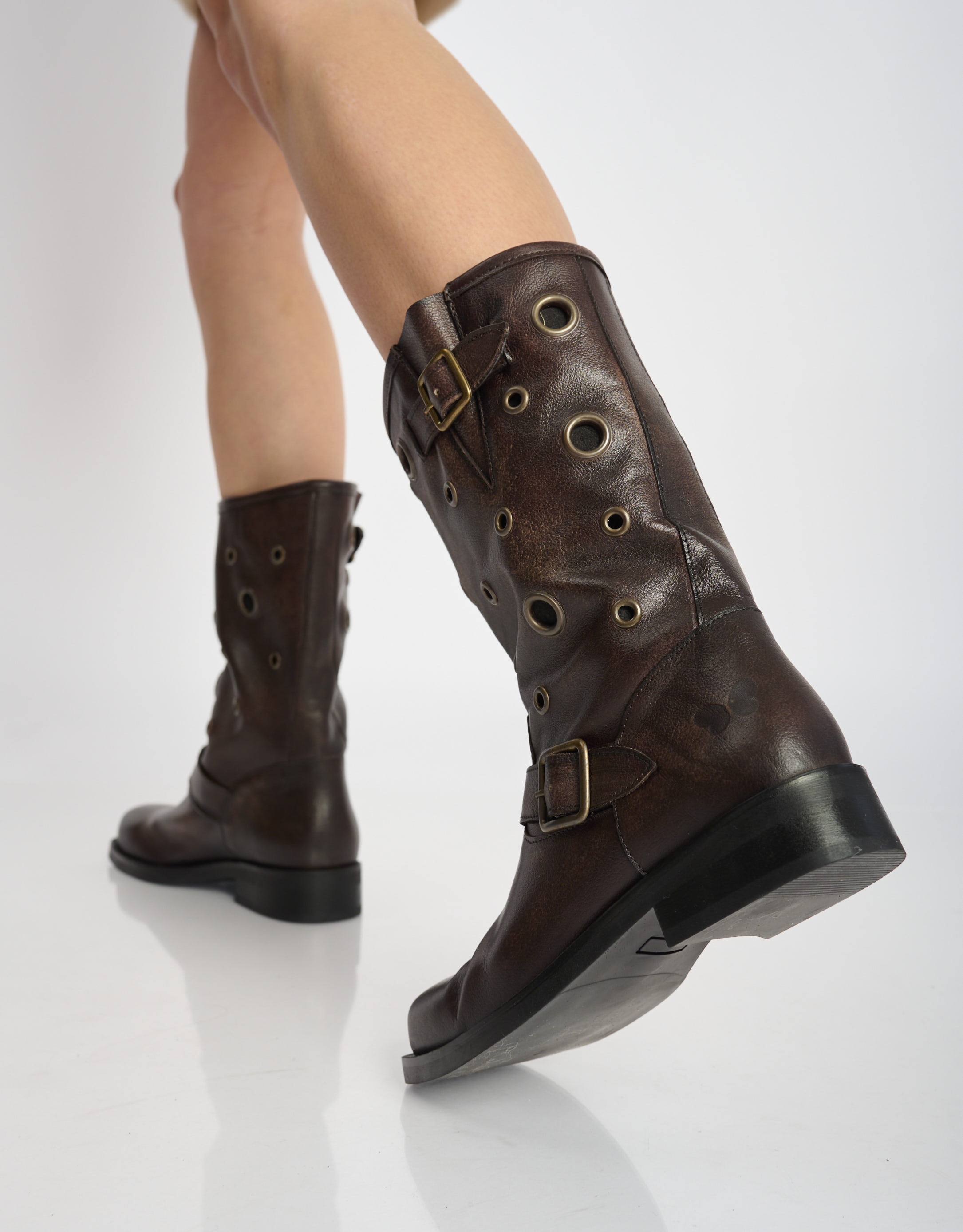 נעלי נשים -  - מגפיים ELMA - חום כהה4