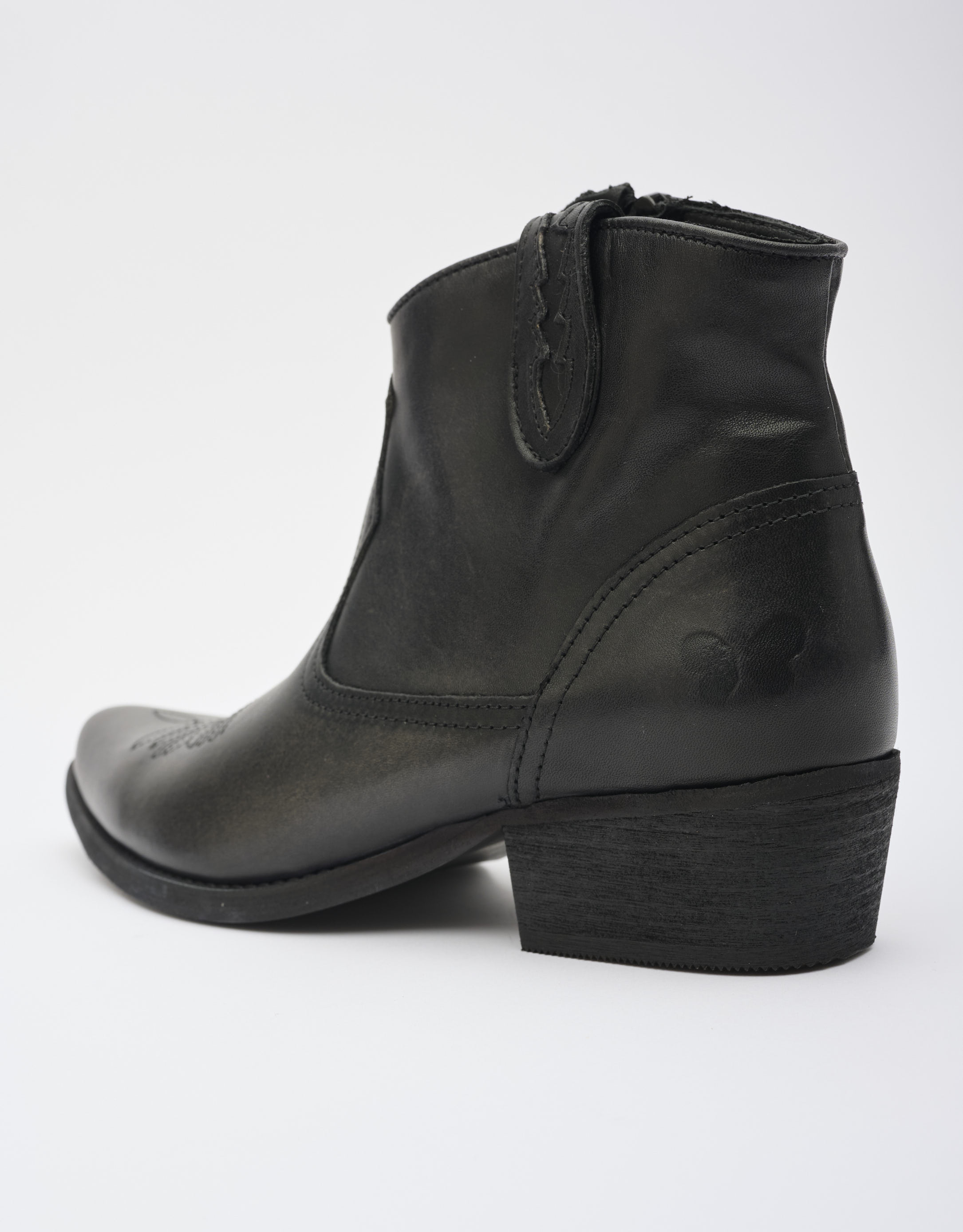 נעלי נשים -  - מגפוני בוקרים WEST - שחור מיוחד3