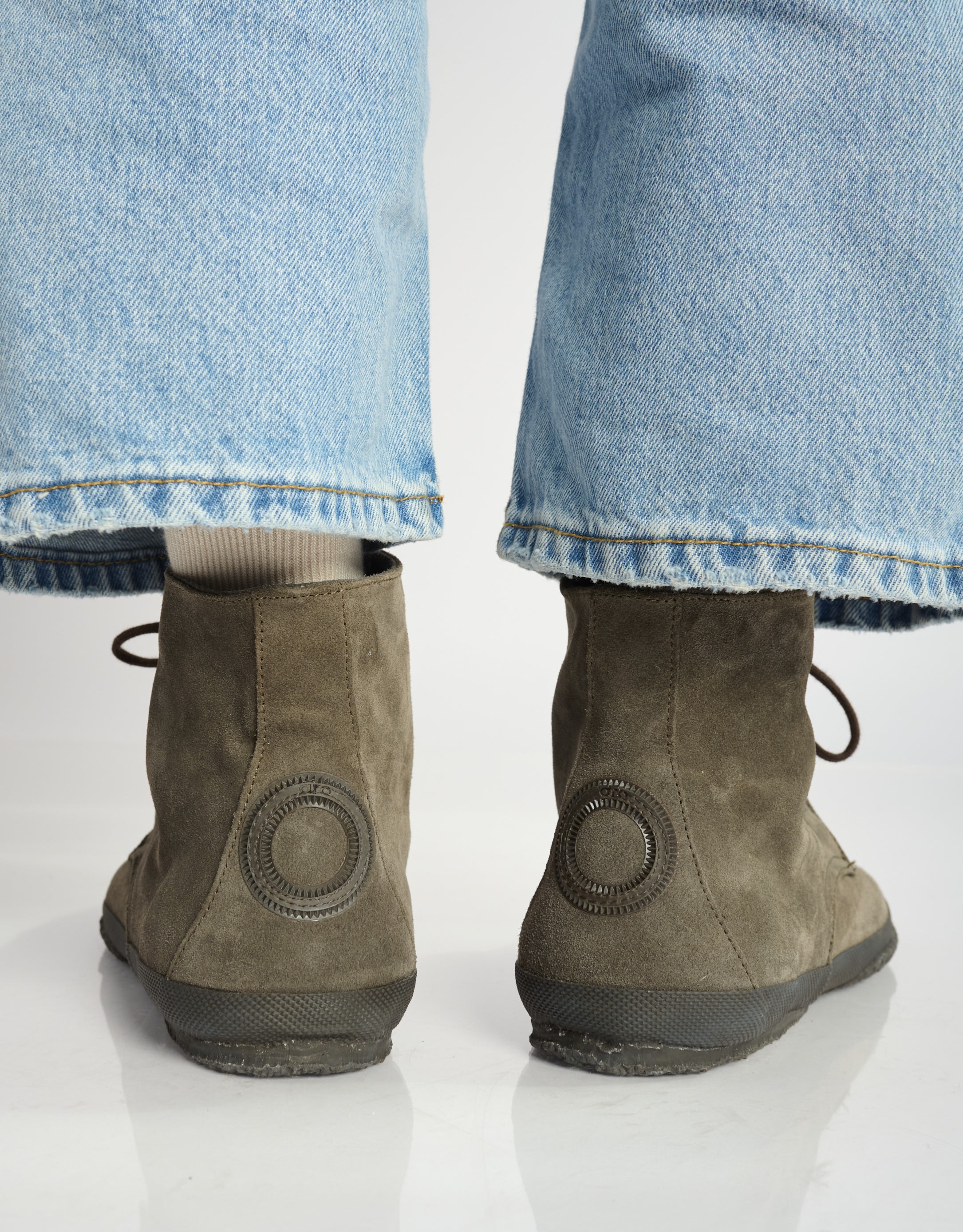 נעלי גברים - Aro - נעליים גבוהות מזמש WILLY - חום כהה3