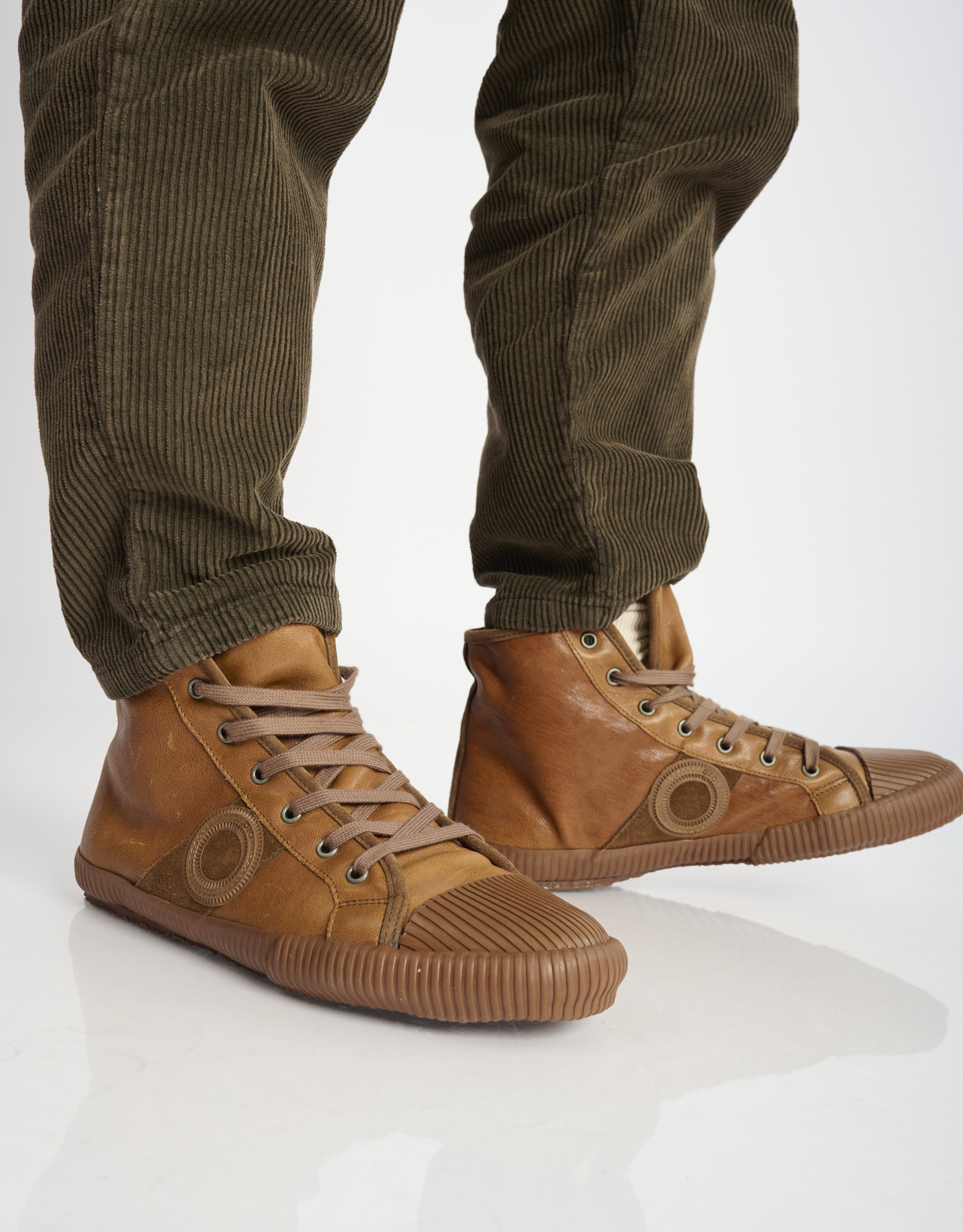 נעלי גברים - Aro - סניקרס גבוהות CHARLIE - חום2