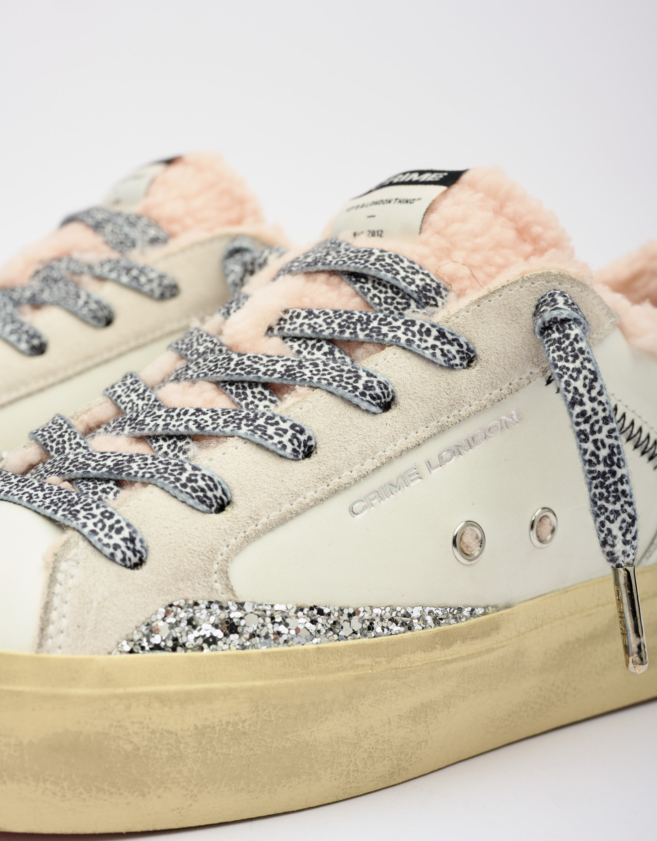 נעלי נשים - Crime London - סניקרס AGNES פלטפורמה - לבן1