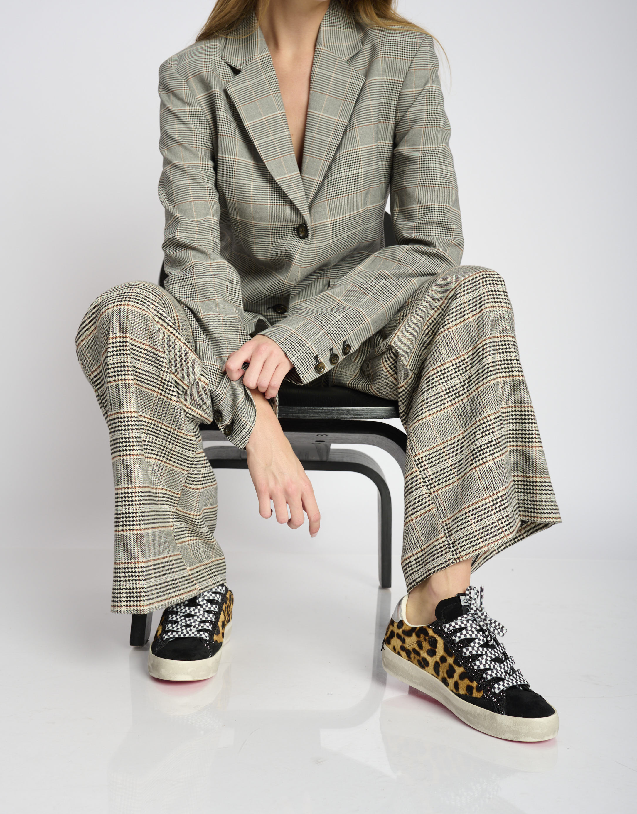 נעלי נשים - Crime London - סניקרס AGNES - שחור מנומר2