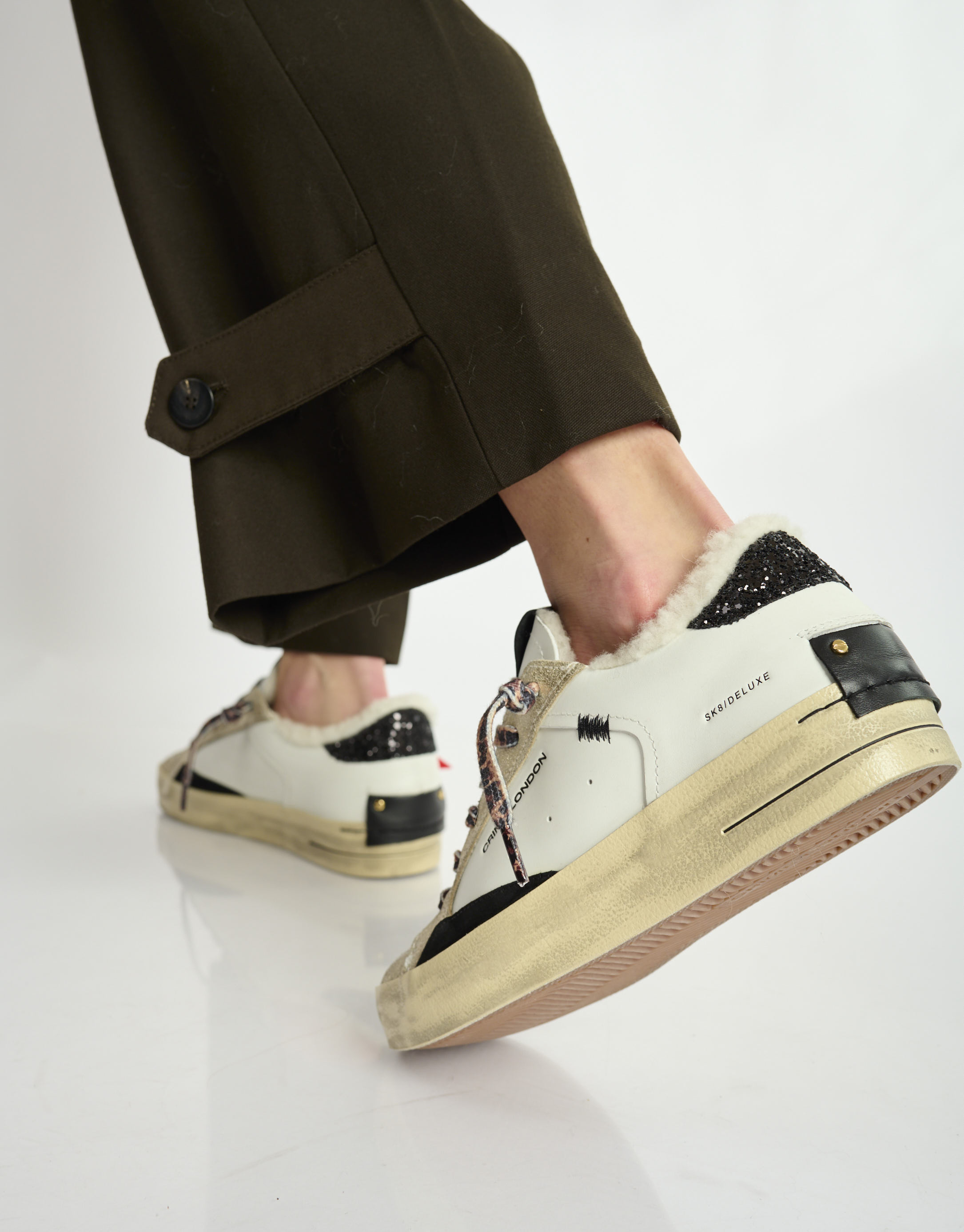 נעלי נשים - Crime London - סניקרס FREYA - לבן4