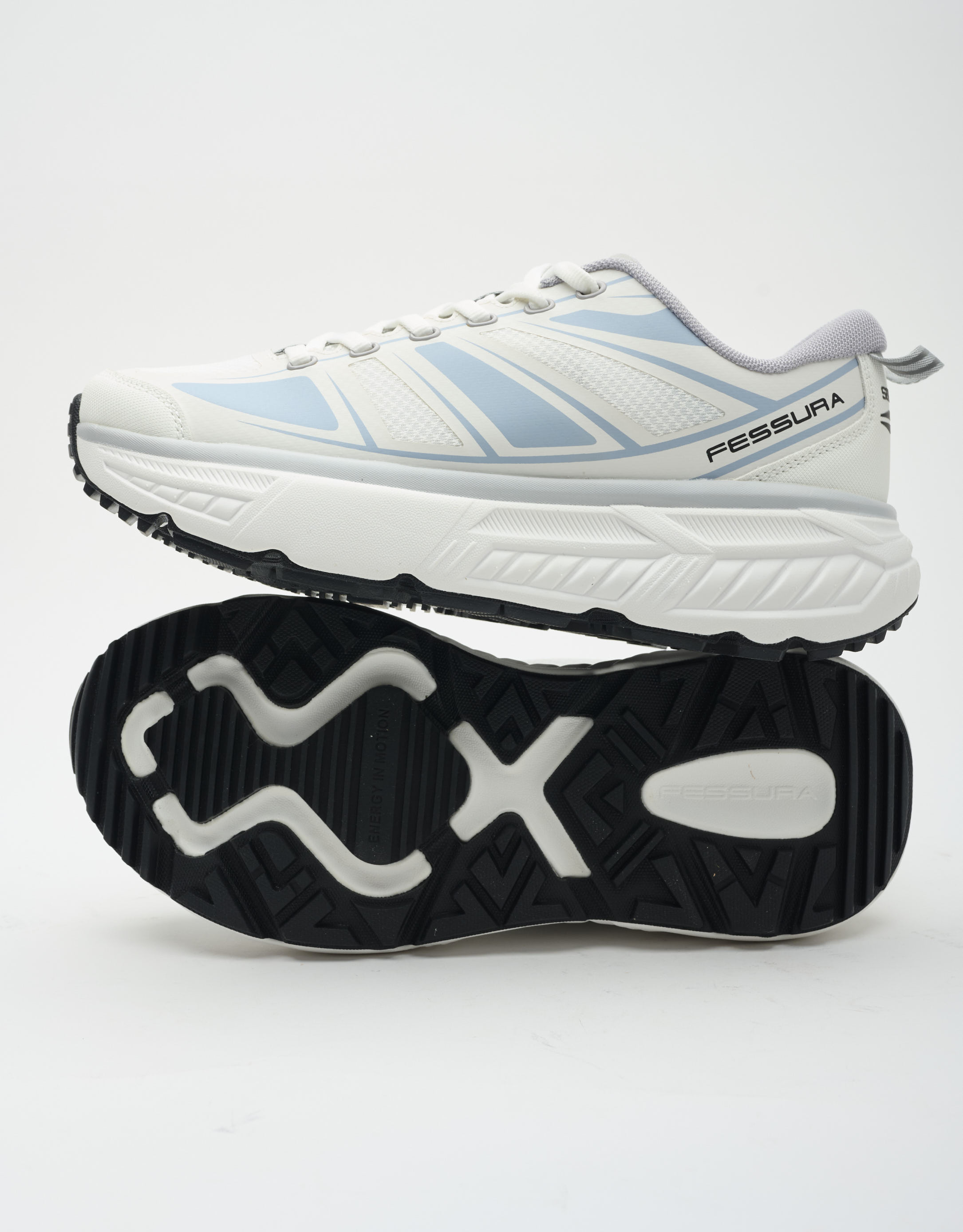 נעלי נשים - Fessura - סניקרס TRAIL SBL - לבן   תכלת3