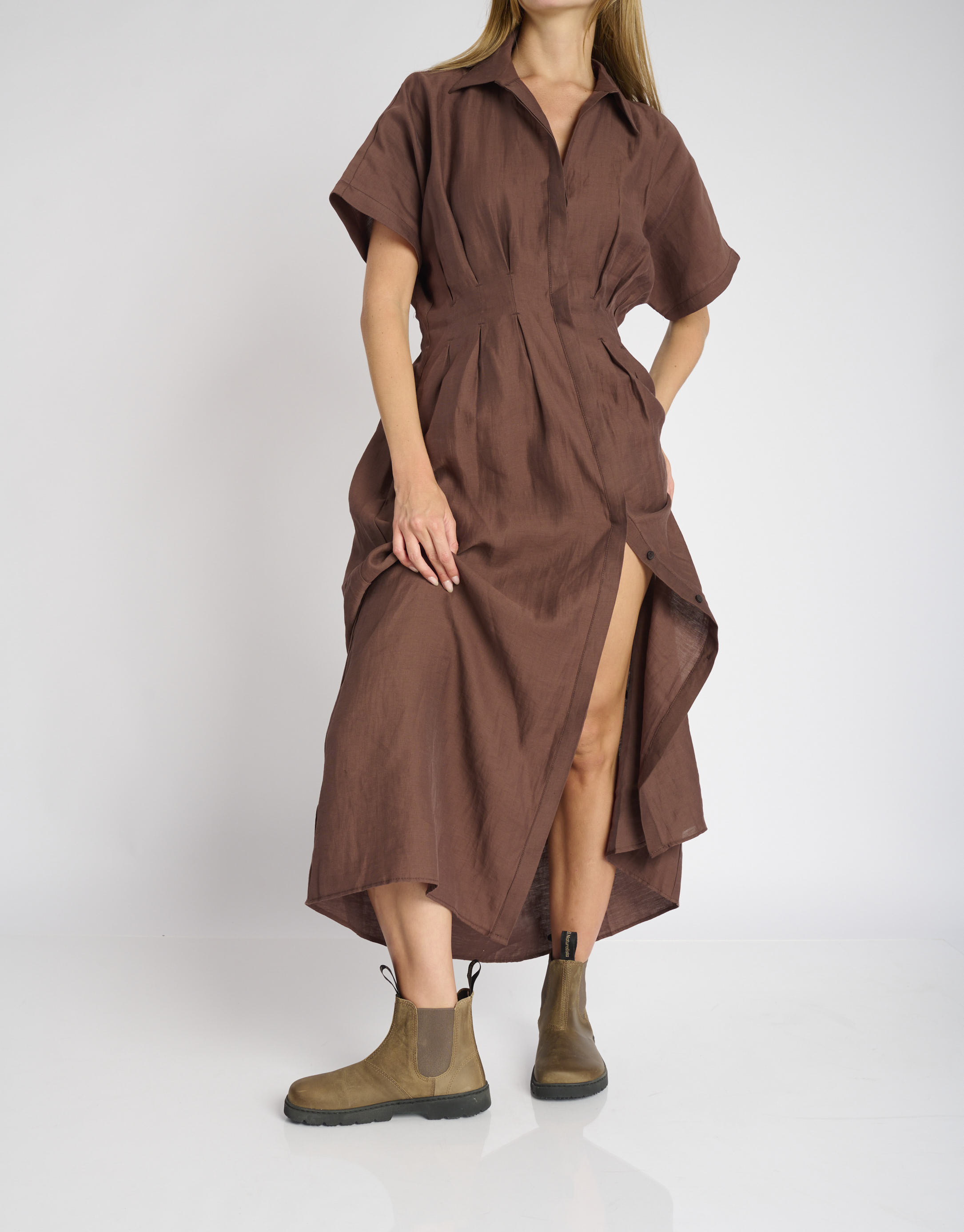 נעלי נשים - El Naturalista - מגפוני צ'לסי NOMADA - חום בהיר3