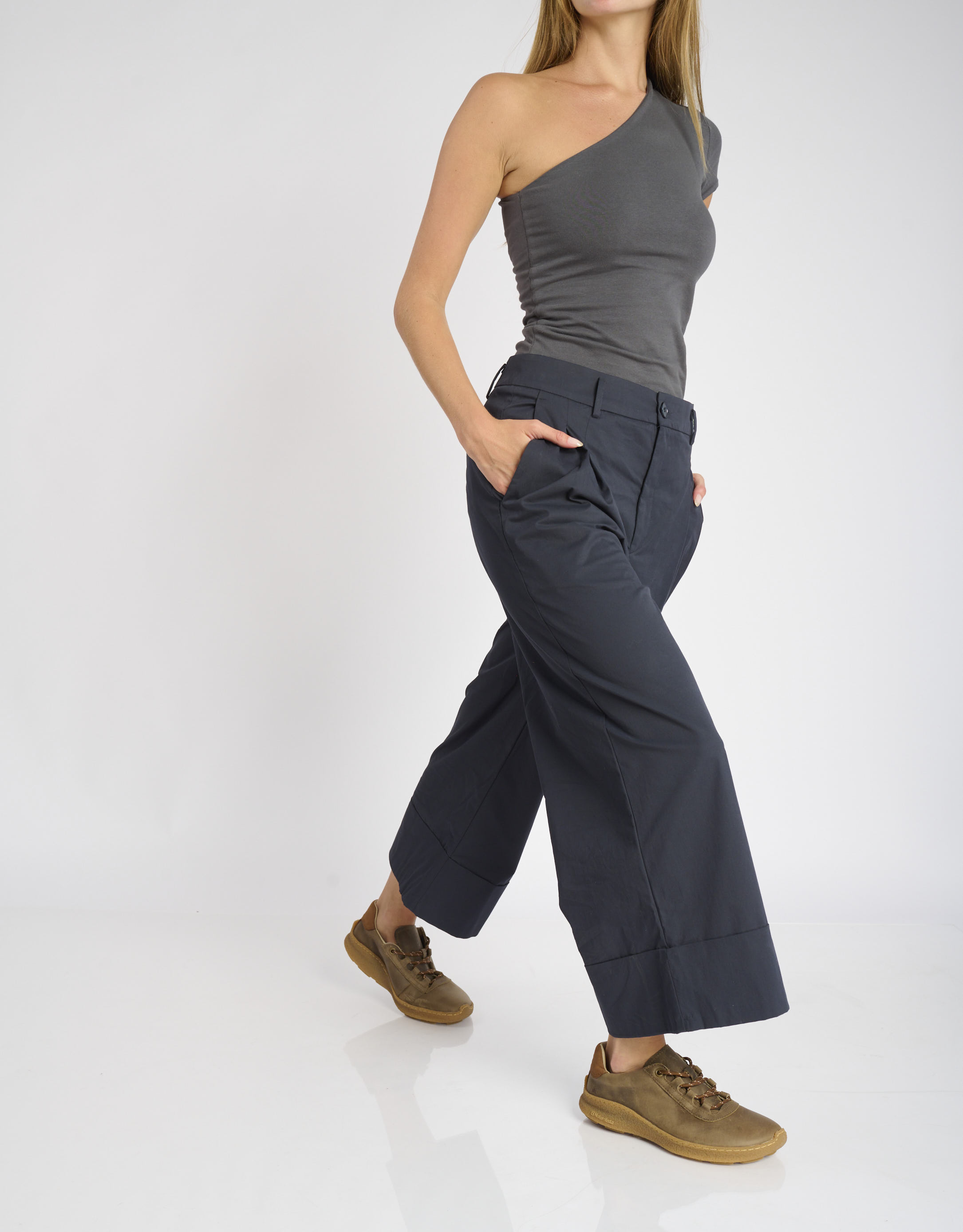 נעלי נשים - El Naturalista - נעלי עור OROEL - אפור חום3