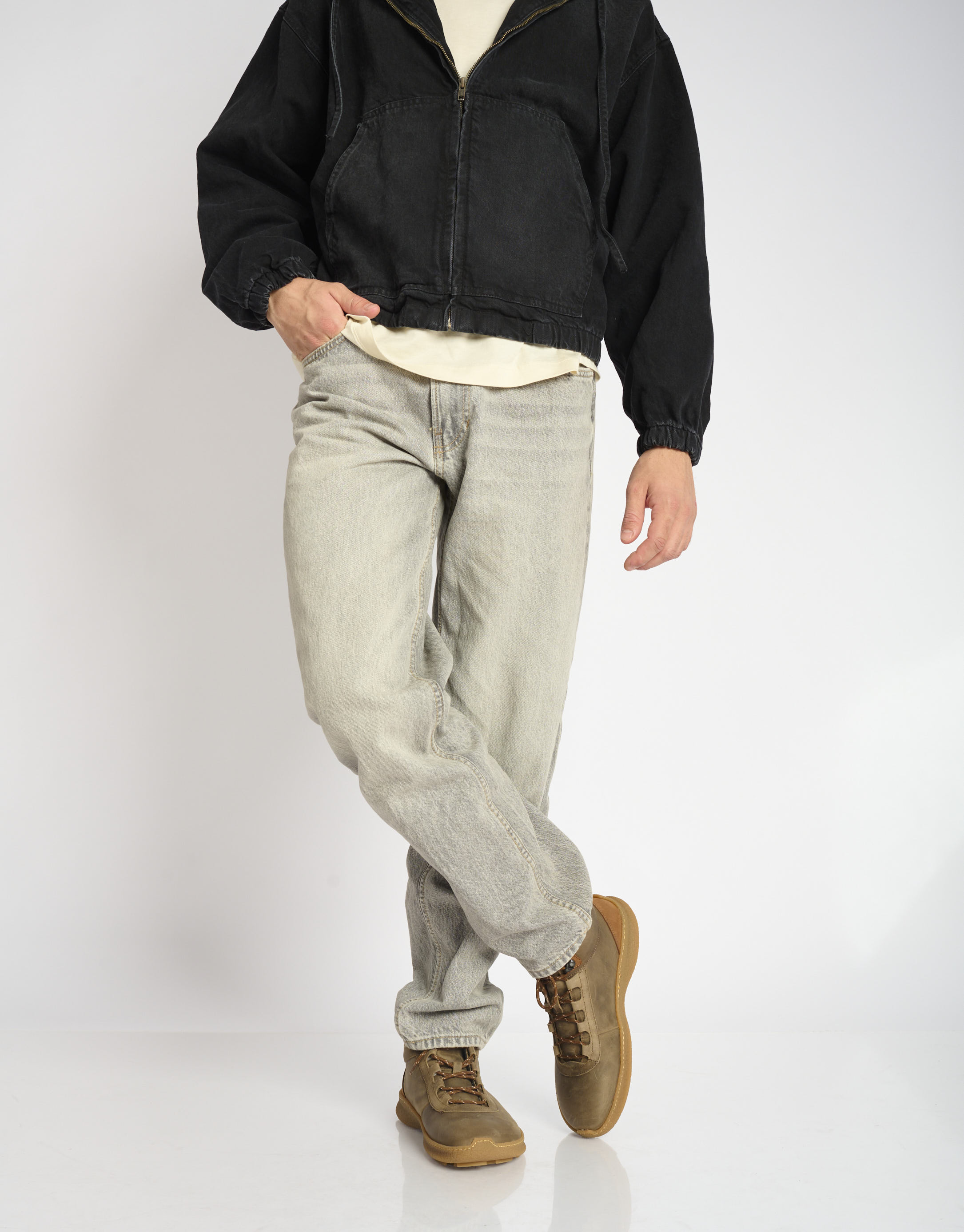 נעלי גברים - El Naturalista - נעלי עור גבוהות OROEL - אפור חום1