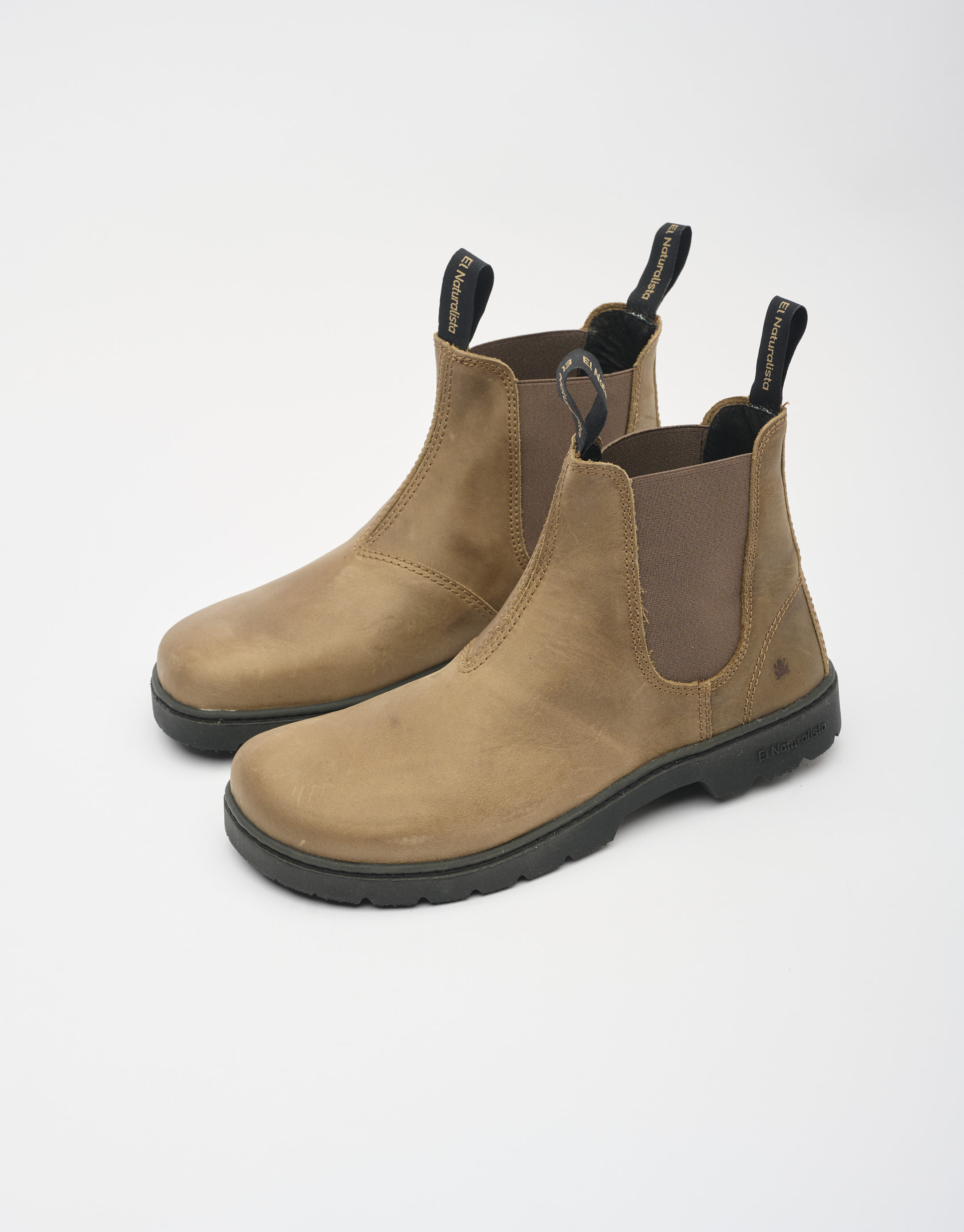 נעלי גברים - El Naturalista - מגפוני צ'לסי NOMADA - אפור חום4