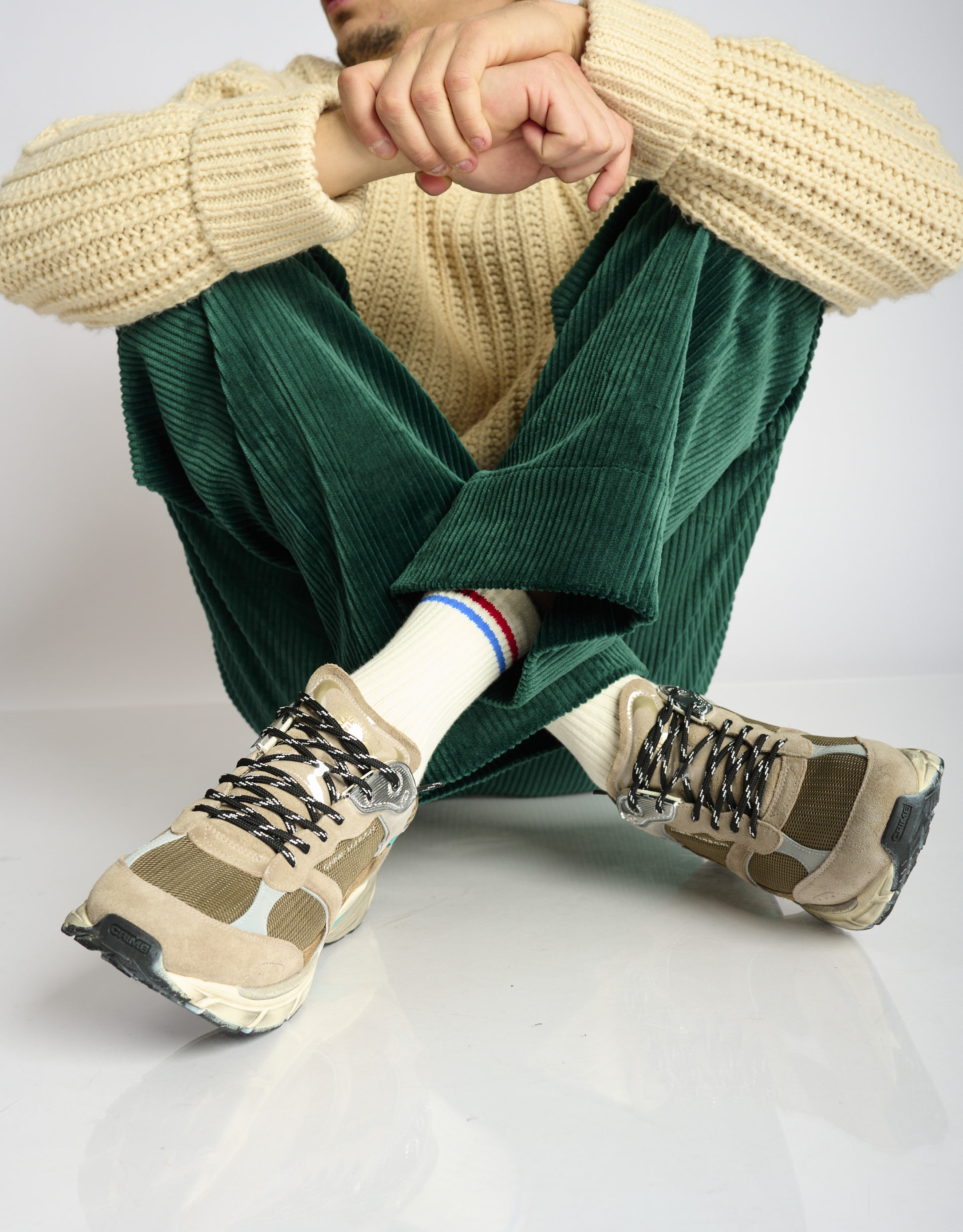 נעלי גברים - Crime London - סניקרס BARY - חום1