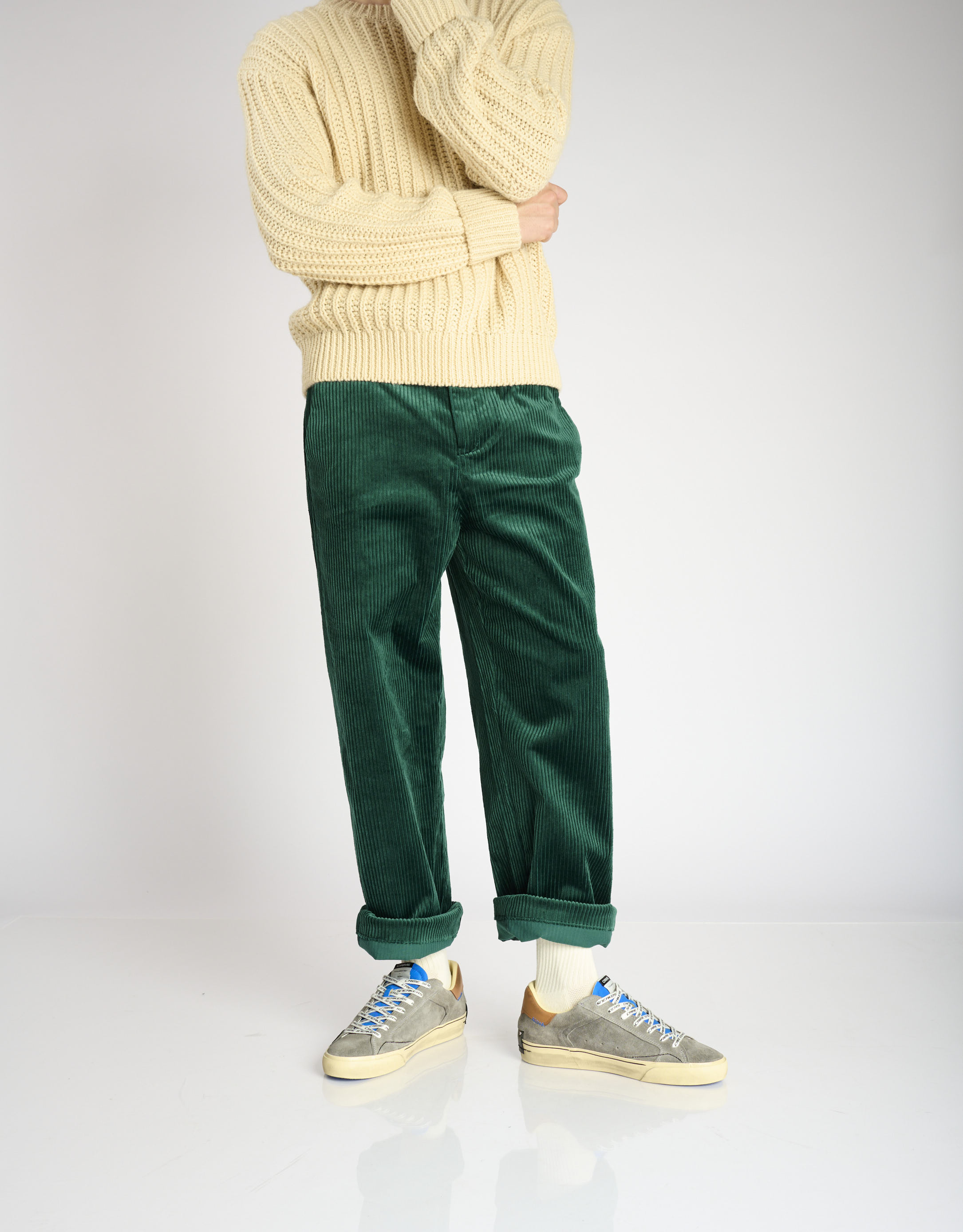 נעלי גברים - Crime London - סניקרס זמש BONO - אפור2