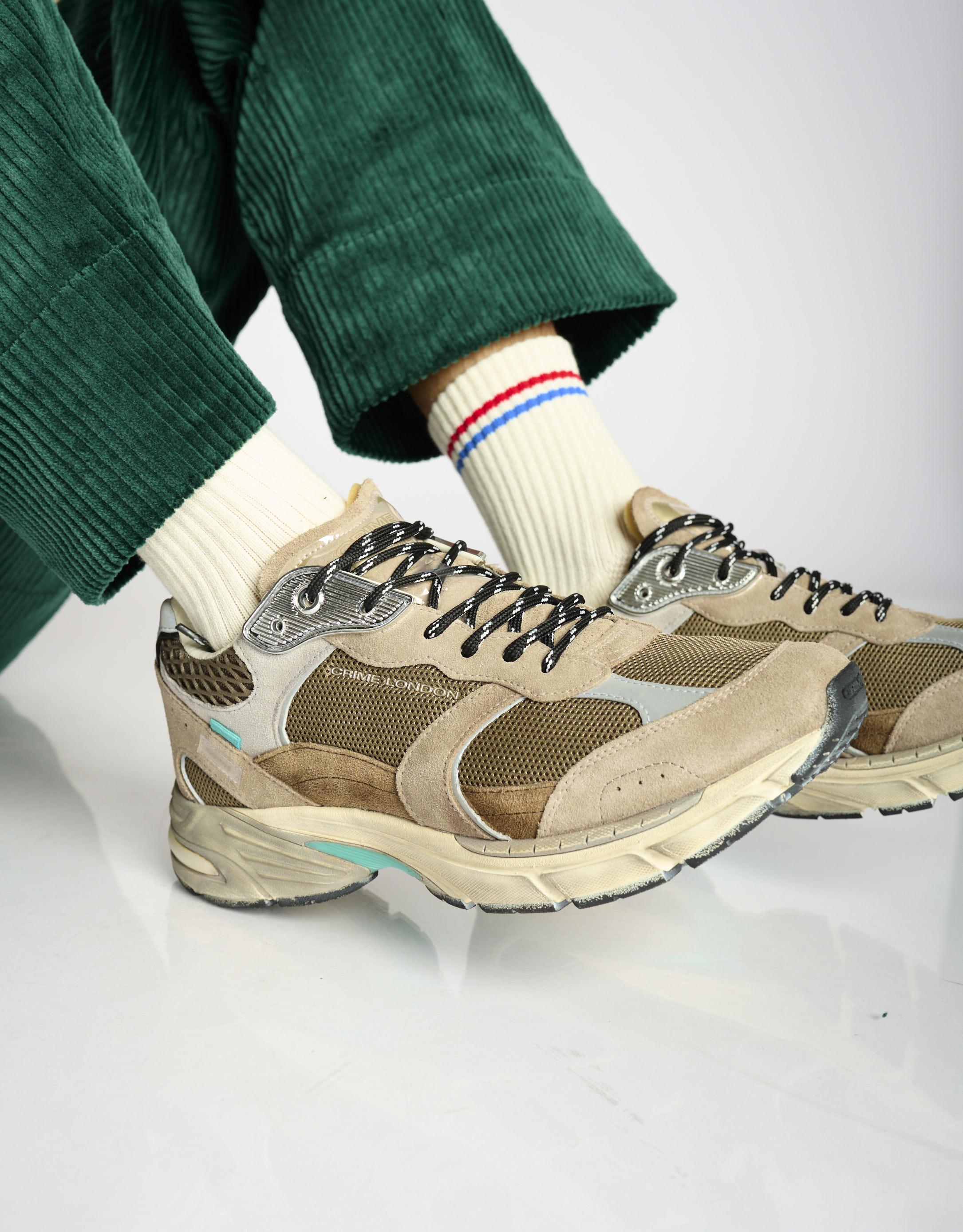 נעלי גברים - Crime London - סניקרס BARY - חום3