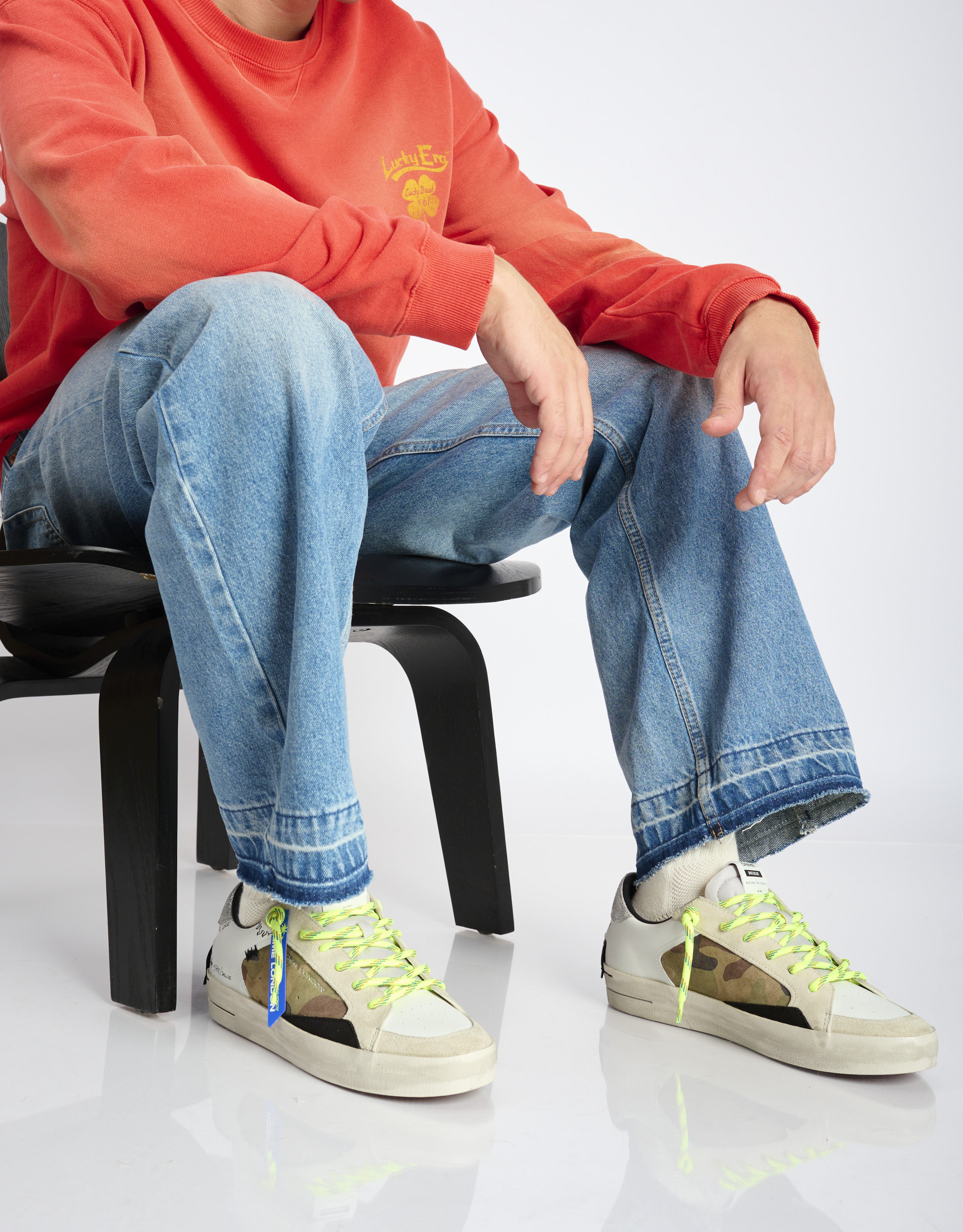 נעלי גברים - Crime London - סניקרס ALBIE - צבאי2