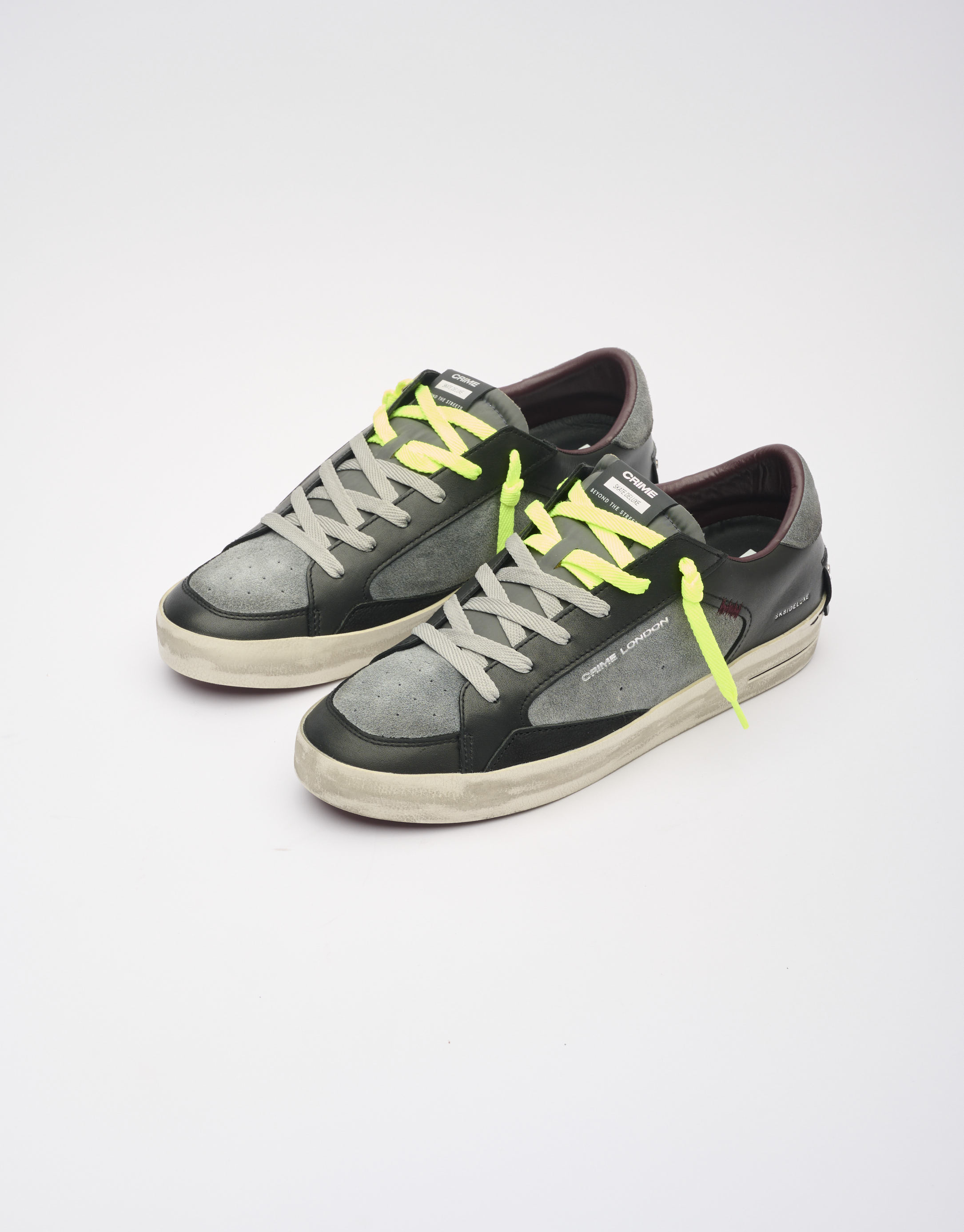 נעלי גברים - Crime London - סניקרס ALBIE - שחור אפור4