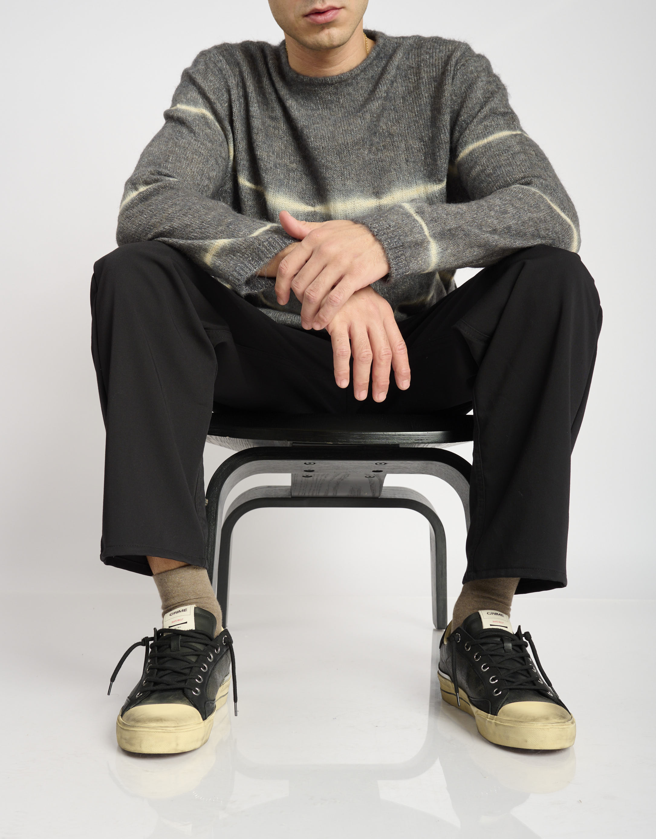 נעלי גברים - Crime London - סניקרס PAUL - שחור מיוחד1