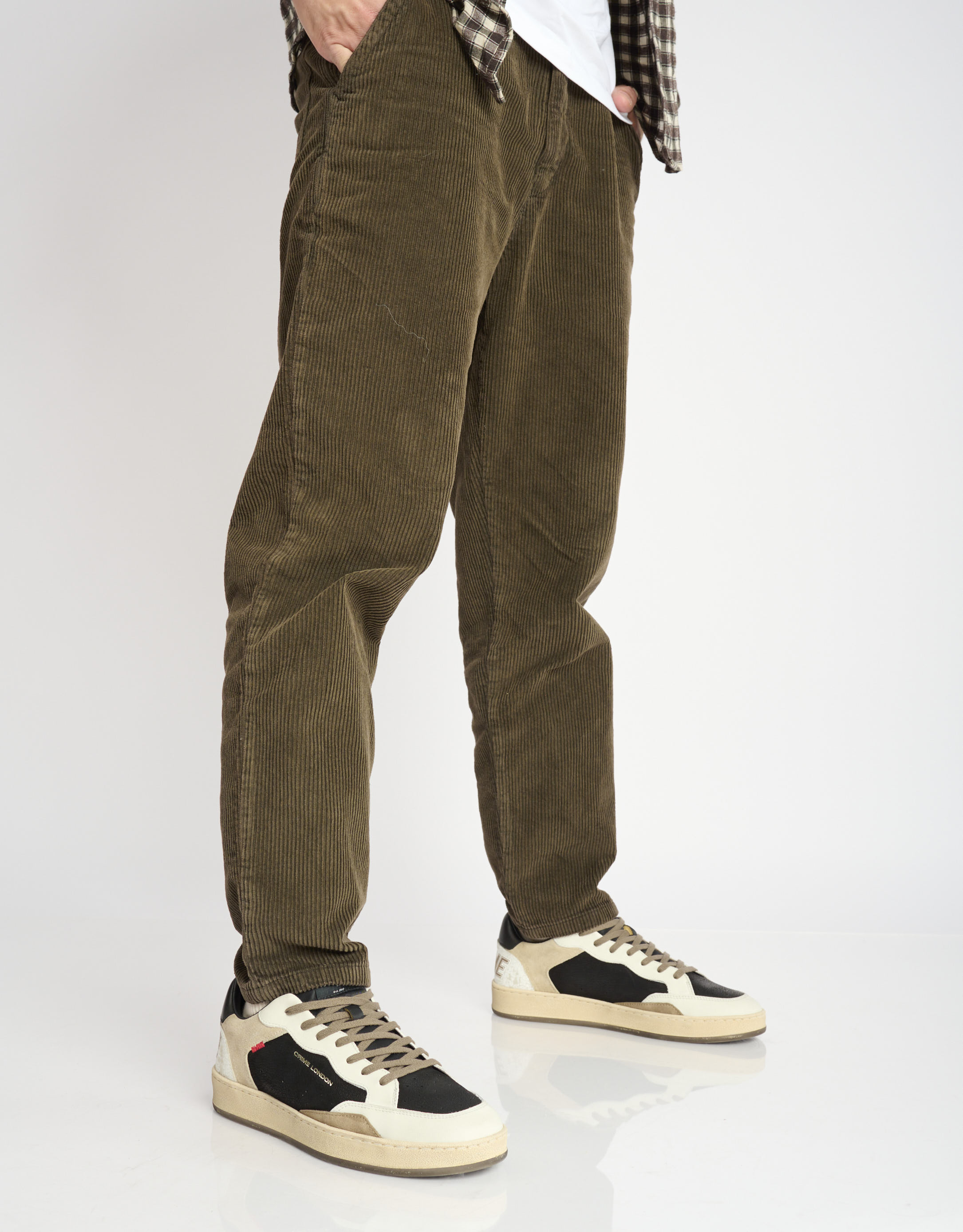 נעלי גברים - Crime London - סניקרס LENNOX - שחור לבן2