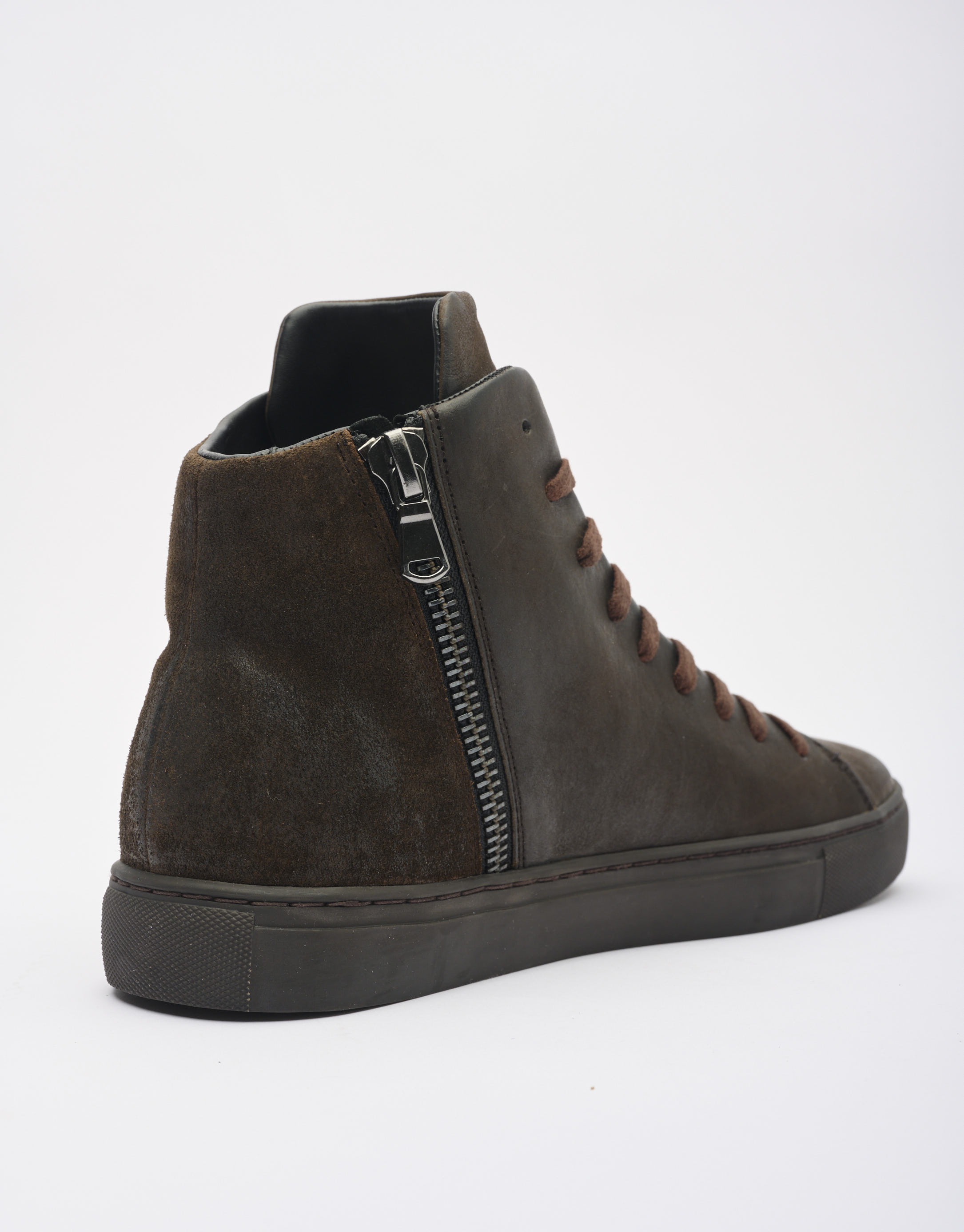 נעלי גברים - Crime London - סניקרס גבוהות KANE - חום3