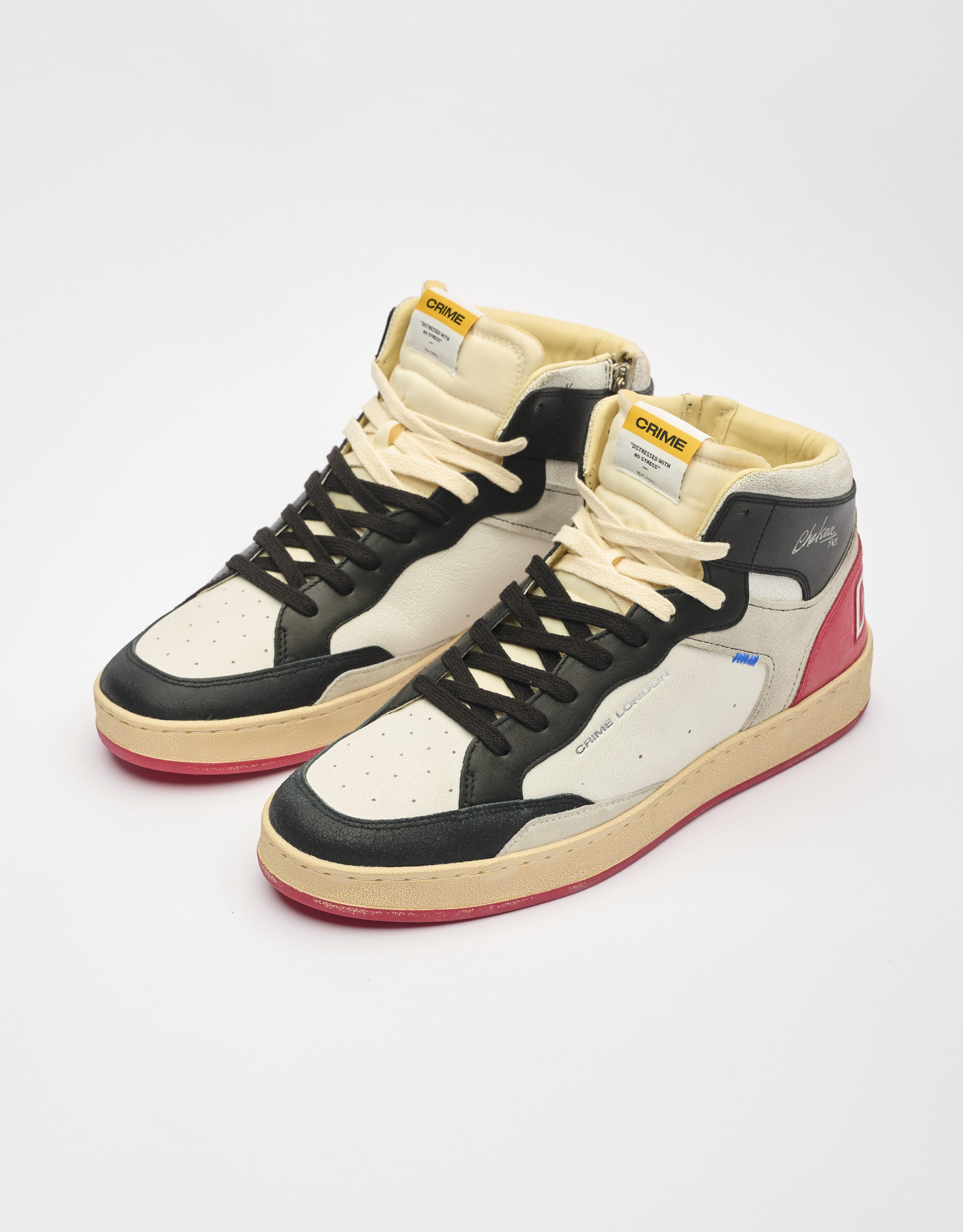 נעלי גברים - Crime London - סניקרס גבוהות LENNOX - לבן   שחור3