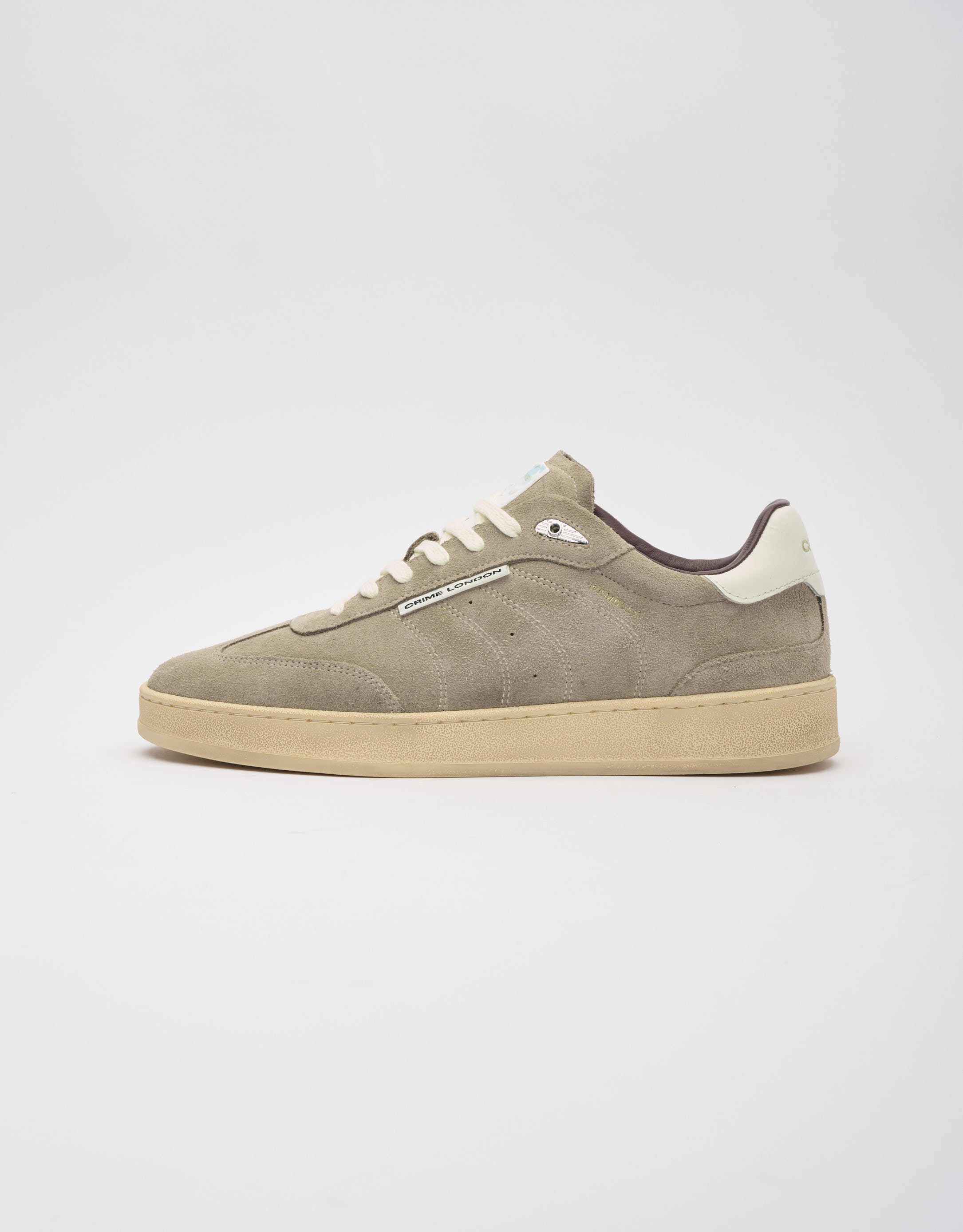 נעלי גברים - Crime London - סניקרס זמש OZZY - אפור חום4