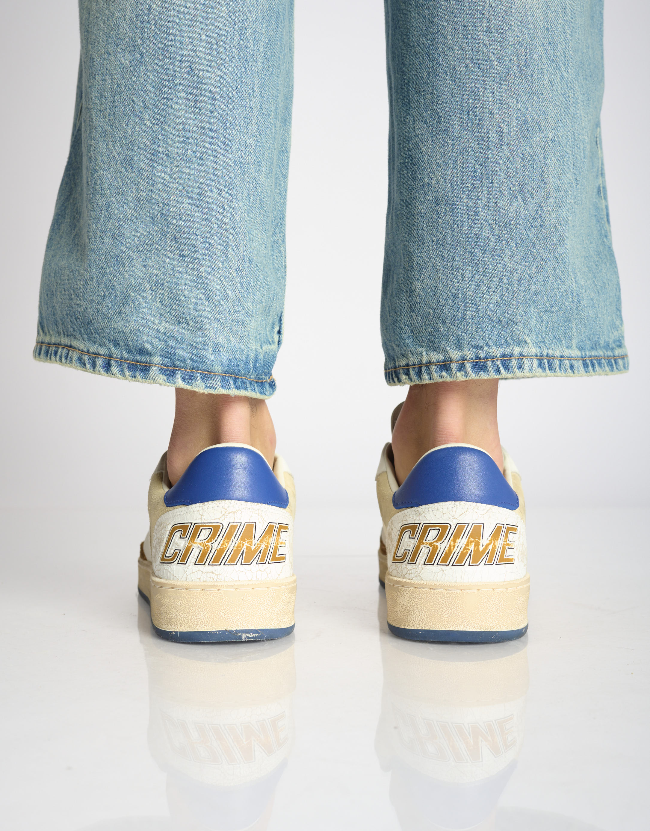 נעלי גברים - Crime London - סניקרס LENNOX - לבן4