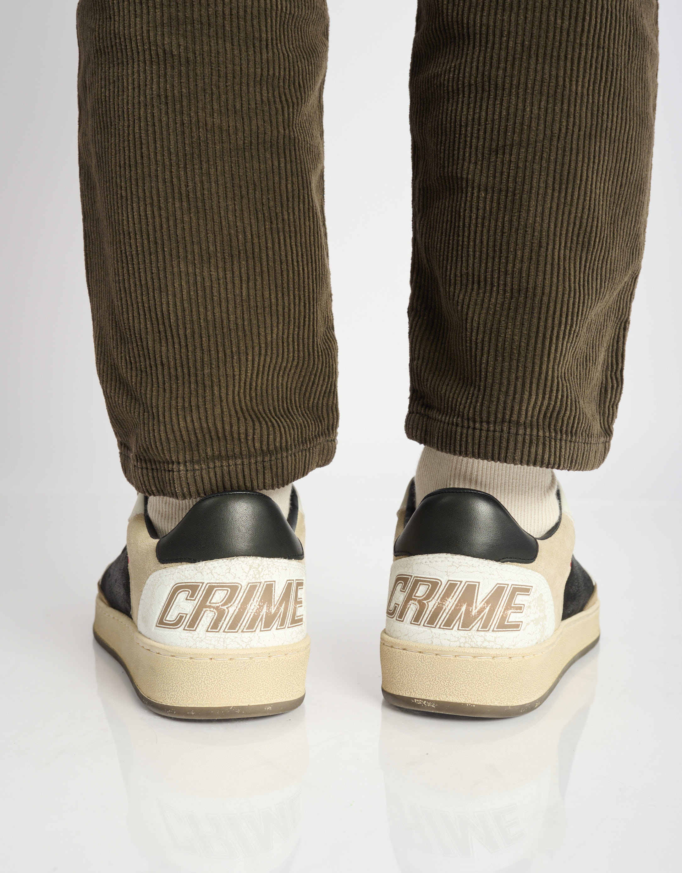 נעלי גברים - Crime London - סניקרס LENNOX - שחור לבן4