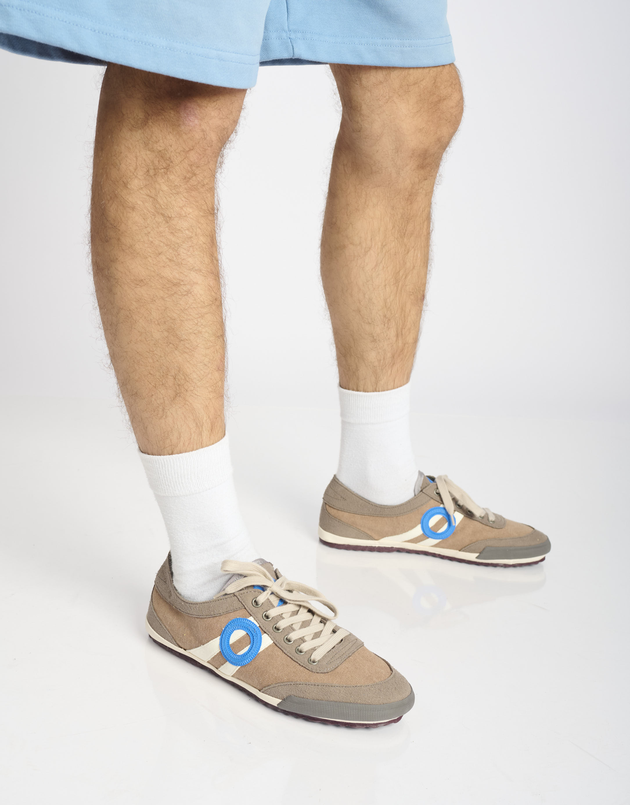 נעלי גברים - Aro - סניקרס בד IDO - חום3