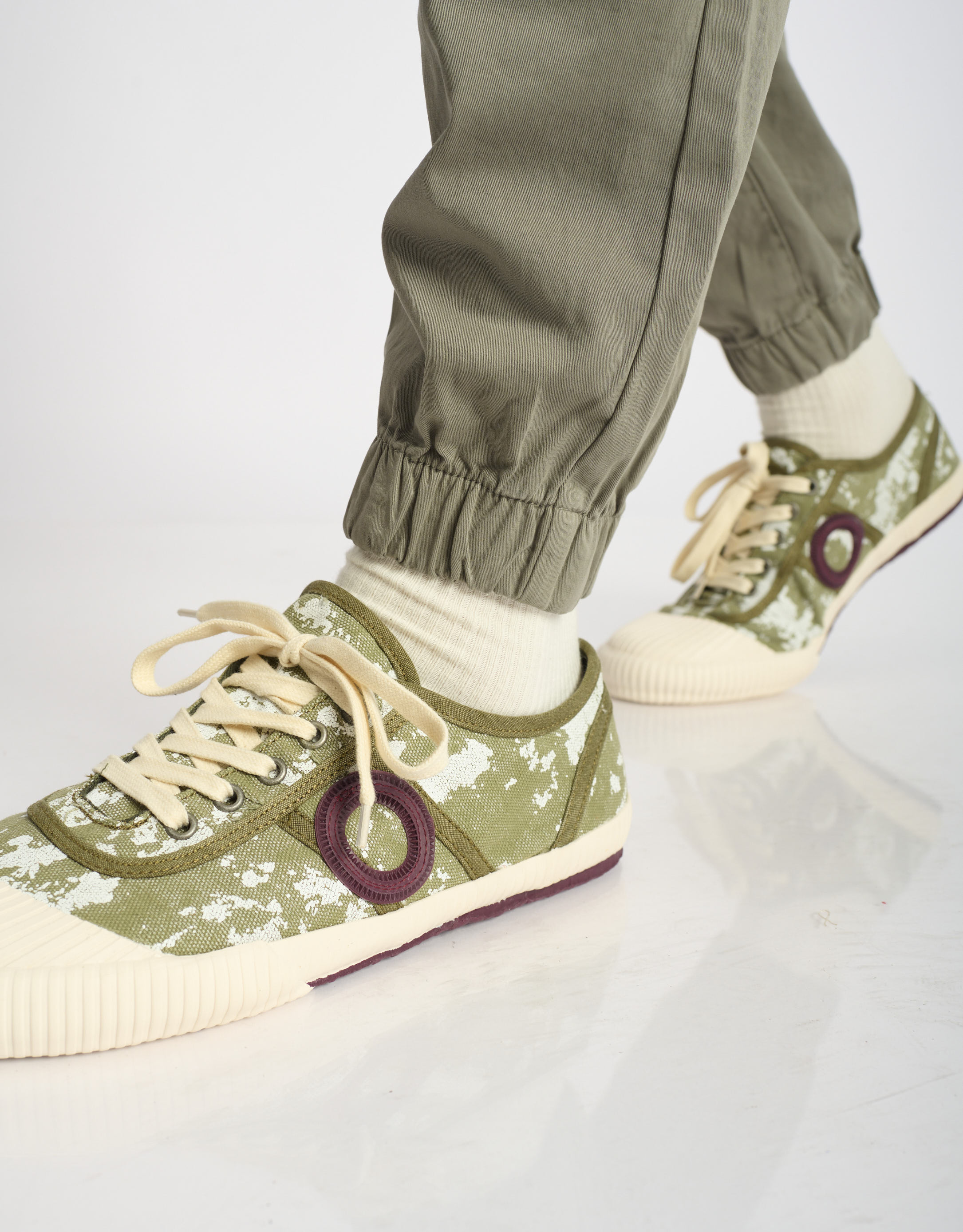 נעלי גברים - Aro - סניקרס בד CHARLIE - חאקי4